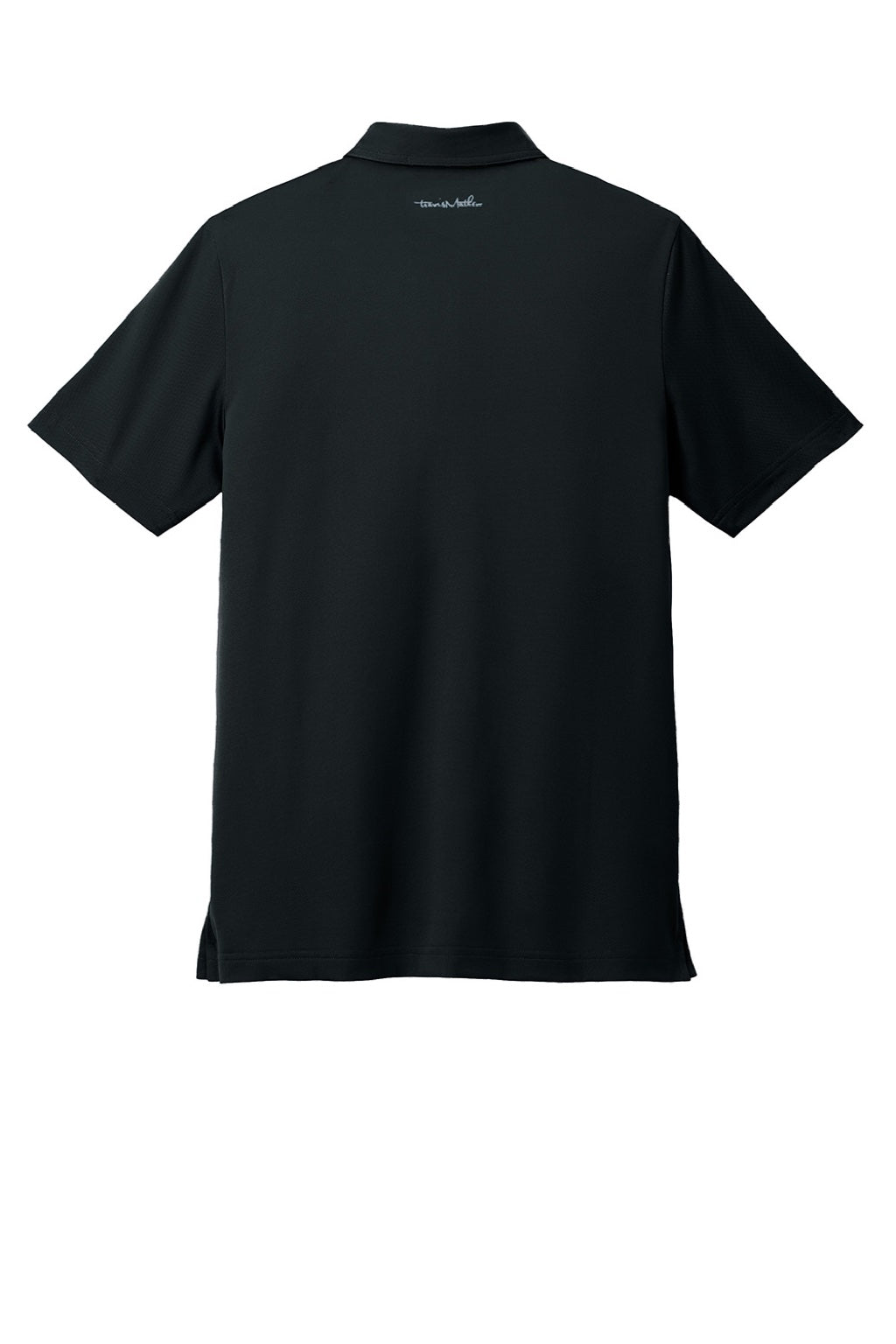 TravisMathew TM1MAA370 Mens Cabana Wrinkle Resistant Short Sleeve Polo Shirt Black Flat Back