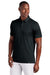 TravisMathew TM1MAA370 Mens Cabana Wrinkle Resistant Short Sleeve Polo Shirt Black Model Front