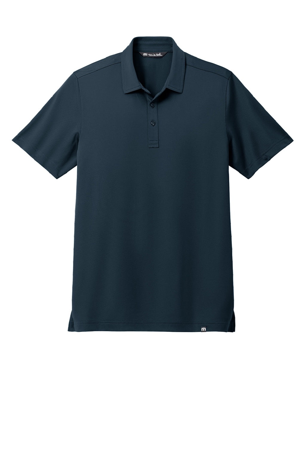 TravisMathew TM1MAA370 Mens Cabana Wrinkle Resistant Short Sleeve Polo Shirt Night Blue Flat Front