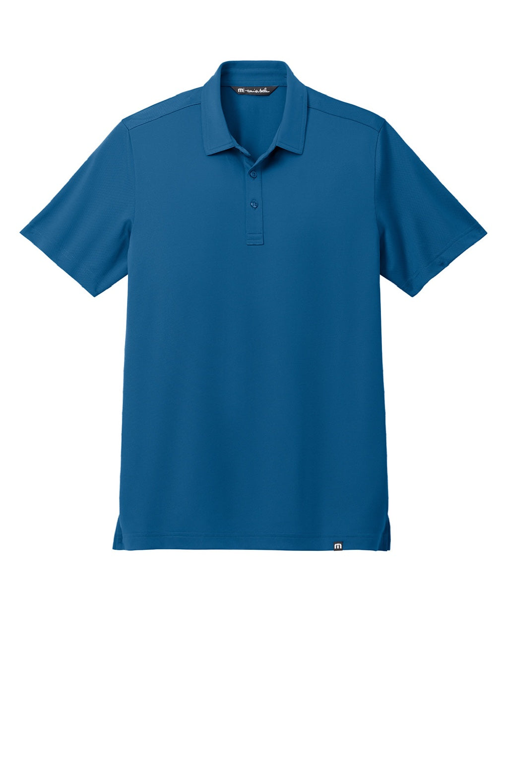 TravisMathew TM1MAA370 Mens Cabana Wrinkle Resistant Short Sleeve Polo Shirt Classic Blue Flat Front