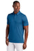 TravisMathew TM1MAA370 Mens Cabana Wrinkle Resistant Short Sleeve Polo Shirt Classic Blue Model Front