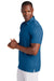 TravisMathew TM1MAA370 Mens Cabana Wrinkle Resistant Short Sleeve Polo Shirt Classic Blue Model Side