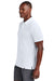 TravisMathew TM1MAA370 Mens Cabana Wrinkle Resistant Short Sleeve Polo Shirt White Model Side