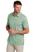 TravisMathew TM1MU410 Mens Coto Performance Moisture Wicking Short Sleeve Polo Shirt Heather Beryl Green Model 3Q