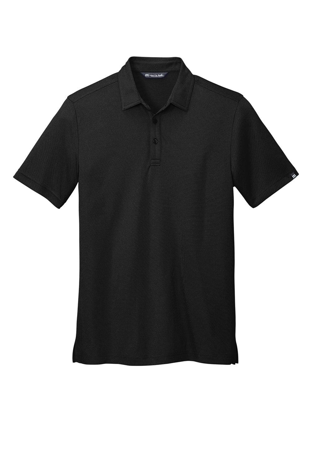 TravisMathew TM1MU410 Mens Coto Performance Moisture Wicking Short Sleeve Polo Shirt Black Flat Front