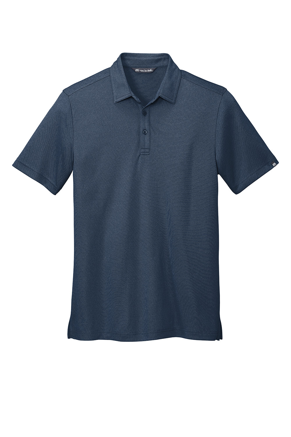 TravisMathew TM1MU410 Mens Coto Performance Moisture Wicking Short Sleeve Polo Shirt Blue Nights Flat Front