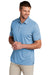 TravisMathew TM1MU410 Mens Coto Performance Moisture Wicking Short Sleeve Polo Shirt Heather Brilliant Blue Model 3Q
