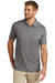 TravisMathew TM1MU410 Mens Coto Performance Moisture Wicking Short Sleeve Polo Shirt Heather Quiet Shade Grey Model Front