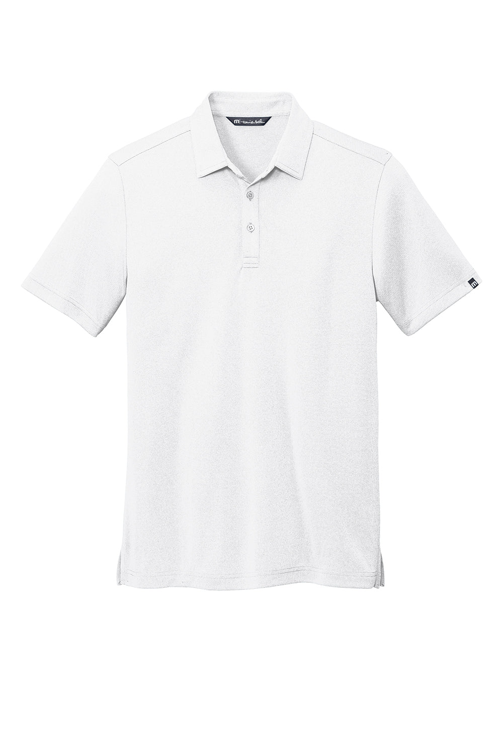 TravisMathew TM1MU410 Mens Coto Performance Moisture Wicking Short Sleeve Polo Shirt White Flat Front