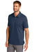TravisMathew TM1MU411 Mens Oceanside Moisture Wicking Short Sleeve Polo Shirt Blue Nights Model 3Q