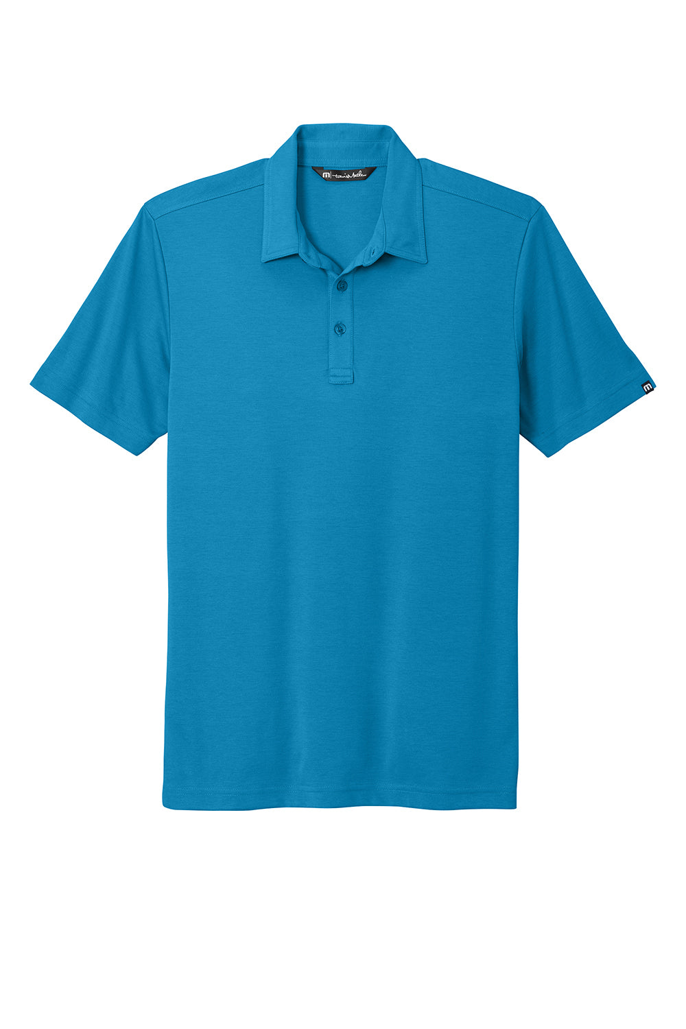 TravisMathew TM1MU411 Mens Oceanside Moisture Wicking Short Sleeve Polo Shirt Classic Blue Flat Front