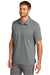 TravisMathew TM1MU411 Mens Oceanside Moisture Wicking Short Sleeve Polo Shirt Quiet Shade Grey Model 3Q