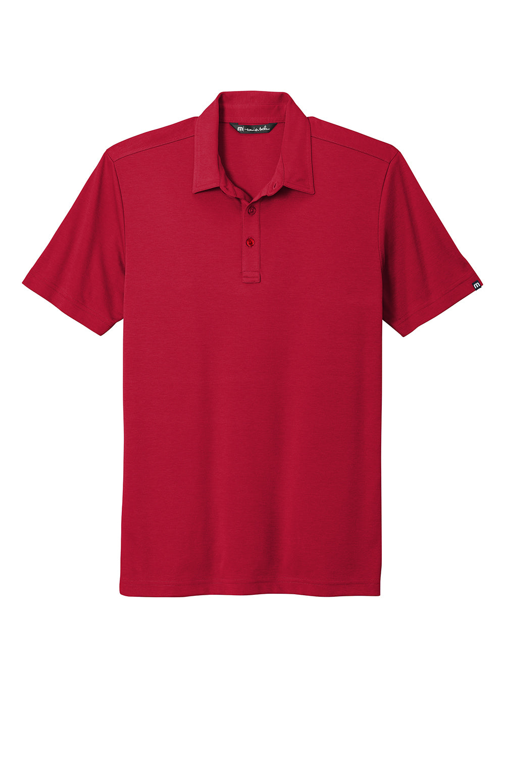 TravisMathew TM1MU411 Mens Oceanside Moisture Wicking Short Sleeve Polo Shirt Scooter Red Flat Front