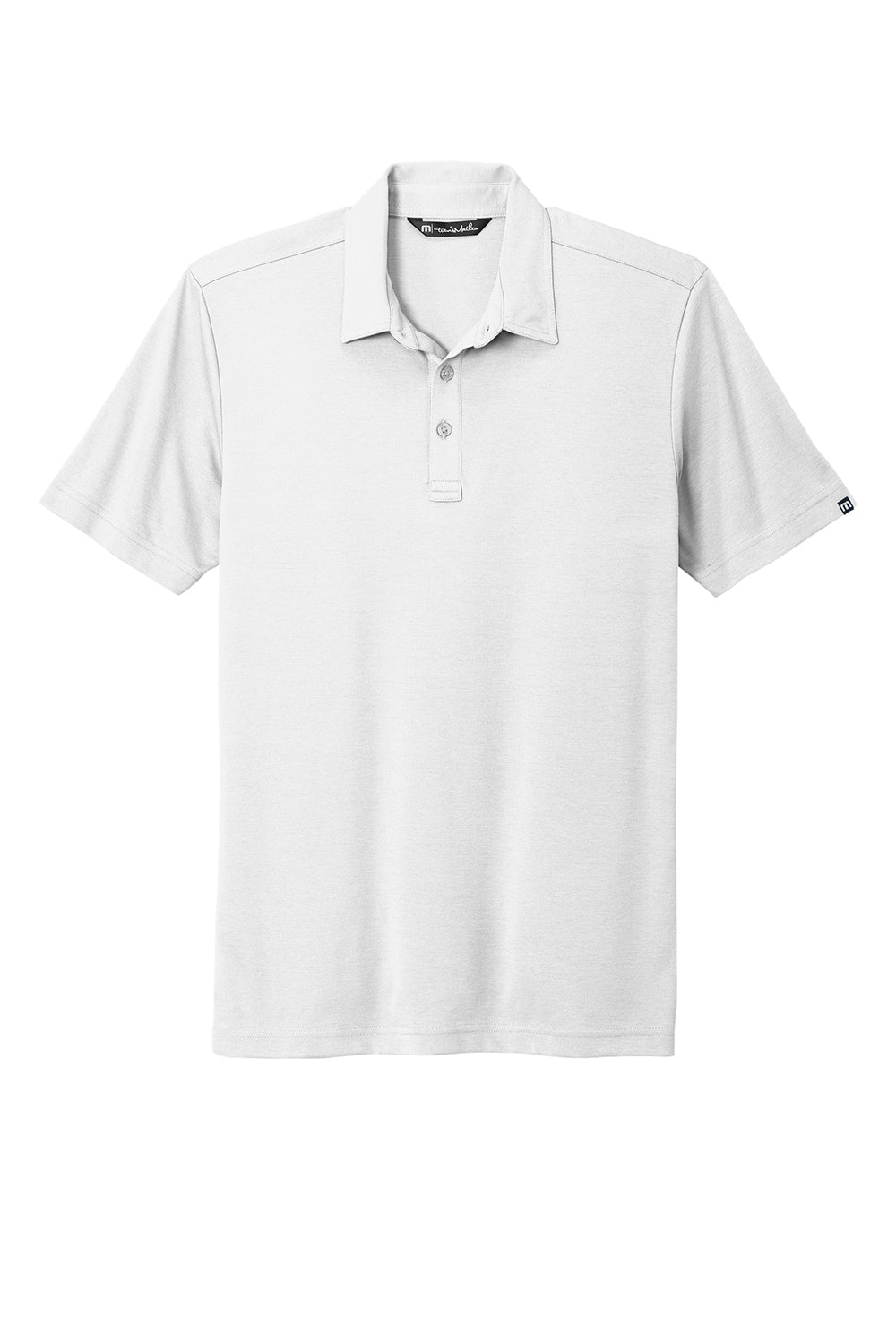 TravisMathew TM1MU411 Mens Oceanside Moisture Wicking Short Sleeve Polo Shirt White Flat Front