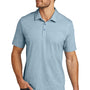 TravisMathew Mens Oceanside Moisture Wicking Short Sleeve Polo Shirt - Heather Allure Blue