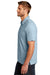TravisMathew TM1MU412 Mens Oceanside Moisture Wicking Short Sleeve Polo Shirt Heather Allure Blue Model Side