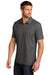 TravisMathew TM1MU412 Mens Oceanside Moisture Wicking Short Sleeve Polo Shirt Heather Black Model 3Q