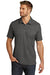 TravisMathew TM1MU412 Mens Oceanside Moisture Wicking Short Sleeve Polo Shirt Heather Black Model Front