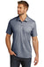 TravisMathew TM1MU412 Mens Oceanside Moisture Wicking Short Sleeve Polo Shirt Heather Blue Nights Model Front