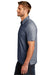 TravisMathew TM1MU412 Mens Oceanside Moisture Wicking Short Sleeve Polo Shirt Heather Blue Nights Model Side