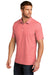 TravisMathew TM1MU412 Mens Oceanside Moisture Wicking Short Sleeve Polo Shirt Heather Cardinal Red Model 3Q