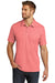 TravisMathew TM1MU412 Mens Oceanside Moisture Wicking Short Sleeve Polo Shirt Heather Cardinal Red Model Front