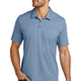 TravisMathew Mens Oceanside Moisture Wicking Short Sleeve Polo Shirt - Heather Classic Blue