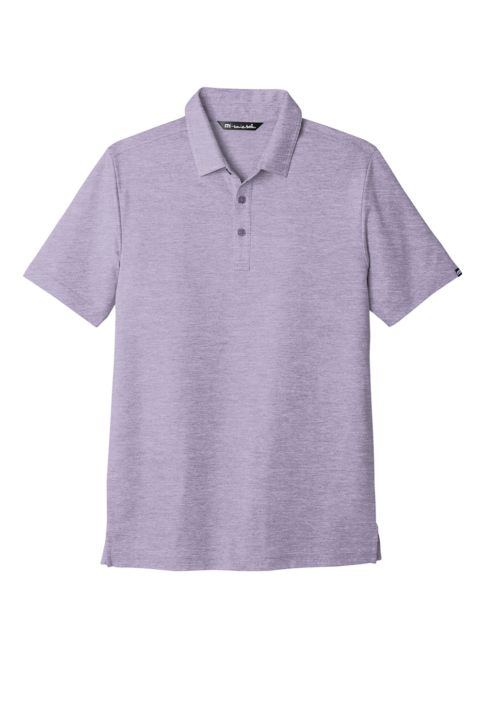 TravisMathew TM1MU412 Mens Oceanside Moisture Wicking Short Sleeve Polo Shirt Heather Purple Sage Flat Front
