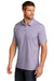TravisMathew TM1MU412 Mens Oceanside Moisture Wicking Short Sleeve Polo Shirt Heather Purple Sage Model 3Q