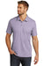 TravisMathew TM1MU412 Mens Oceanside Moisture Wicking Short Sleeve Polo Shirt Heather Purple Sage Model Front