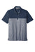TravisMathew TM1MU414 Mens Oceanside Blocked Moisture Wicking Short Sleeve Polo Shirt Blue Nights/Heather Blue Nights Flat Front