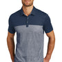 TravisMathew Mens Oceanside Blocked Moisture Wicking Short Sleeve Polo Shirt - Blue Nights/Heather Blue Nights