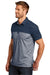 TravisMathew TM1MU414 Mens Oceanside Blocked Moisture Wicking Short Sleeve Polo Shirt Blue Nights/Heather Blue Nights Model 3Q