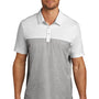 TravisMathew Mens Oceanside Blocked Moisture Wicking Short Sleeve Polo Shirt - White/Heather Quiet Shade Grey