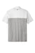 TravisMathew TM1MU414 Mens Oceanside Blocked Moisture Wicking Short Sleeve Polo Shirt White/Heather Quiet Shade Grey Flat Back