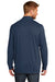 TravisMathew TM1MU419 Mens Newport Fleece 1/4 Zip Jacket Blue Nights Model Back