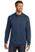 TravisMathew TM1MU419 Mens Newport Fleece 1/4 Zip Jacket Blue Nights Model Front