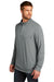 TravisMathew TM1MU419 Mens Newport Fleece 1/4 Zip Jacket Quiet Shade Grey Model 3Q