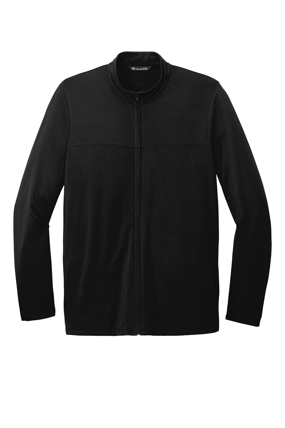 TravisMathew TM1MU420 Mens Newport Fleece Full Zip Jacket Black Flat Front