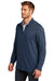 TravisMathew TM1MU420 Mens Newport Fleece Full Zip Jacket Blue Nights Model 3Q