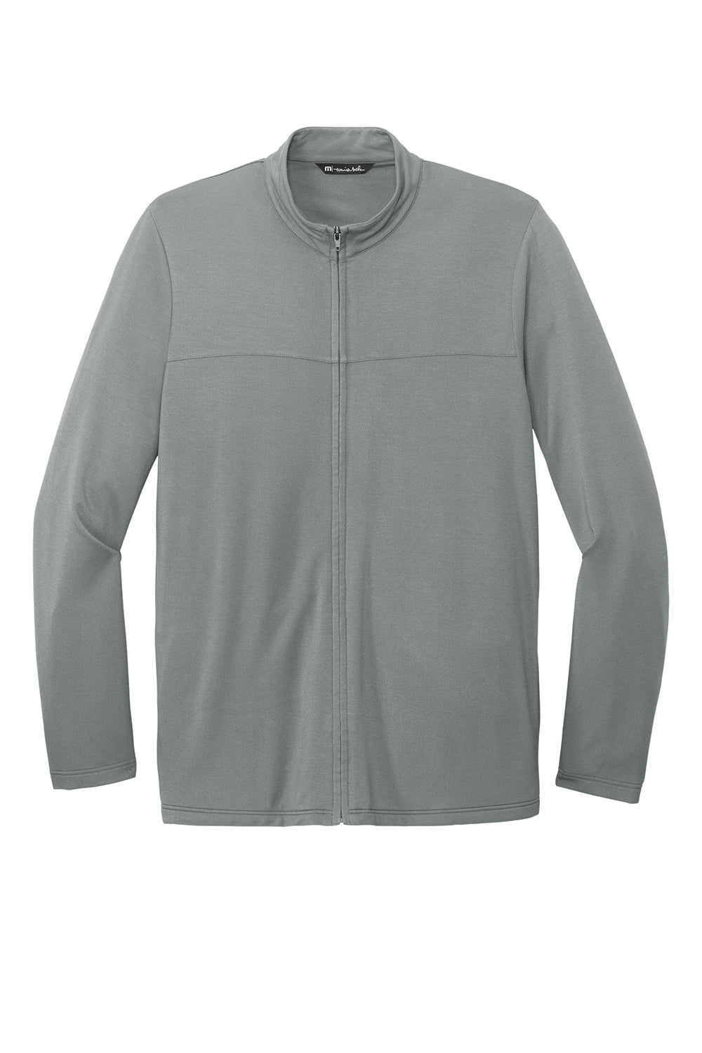 TravisMathew TM1MU420 Mens Newport Fleece Full Zip Jacket Quiet Shade Grey Flat Front
