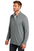 TravisMathew TM1MU420 Mens Newport Fleece Full Zip Jacket Quiet Shade Grey Model 3Q