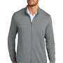 TravisMathew Mens Newport Fleece Full Zip Jacket - Quiet Shade Grey