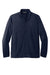 TravisMathew TM1MU422 Mens Surfside Full Zip Jacket Vintage Indigo Blue/Black Flat Front