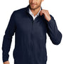TravisMathew Mens Surfside Full Zip Jacket - Vintage Indigo Blue/Black