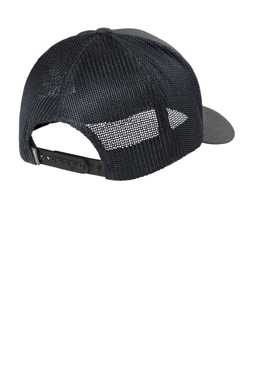 TravisMathew Hats TM1MU423 Mens Cruz Adjustable Trucker Hat Heather Black Flat Back