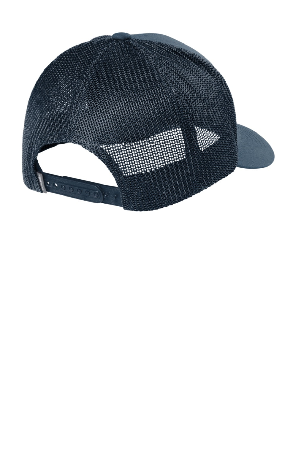 TravisMathew Hats TM1MU423 Mens Cruz Adjustable Trucker Hat Vintage Indigo Blue Flat Back