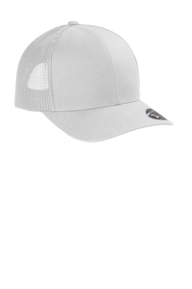 TravisMathew Hats TM1MU423 Mens Cruz Adjustable Trucker Hat White Flat Front