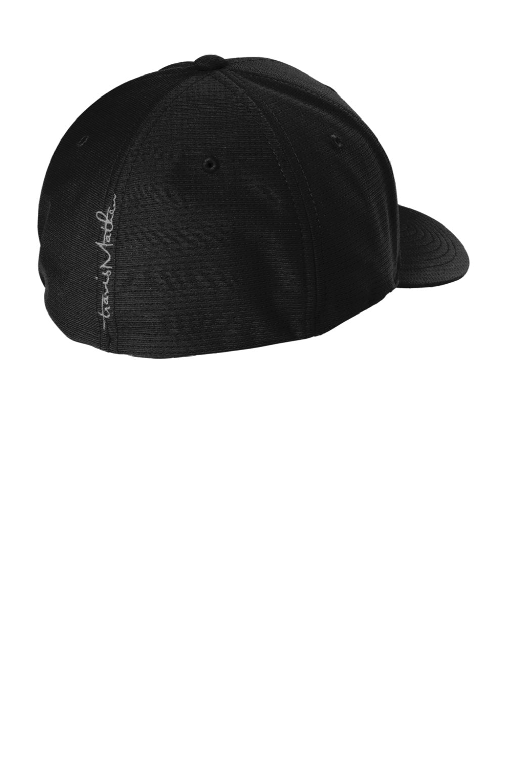 TravisMathew Hats TM1MU426 Mens Rad Flexfit Hat Black Flat Back