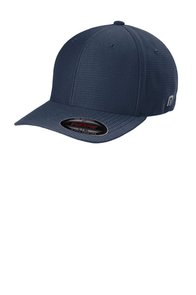 TravisMathew Hats TM1MU426 Mens Rad Flexfit Hat Blue Nights Flat Front